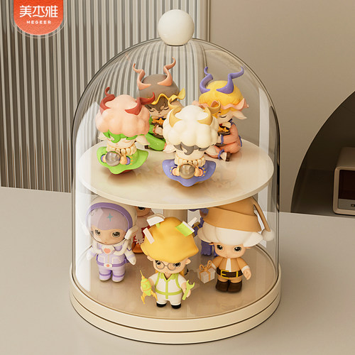 盲盒收纳架旋转手办摆件置物柜子