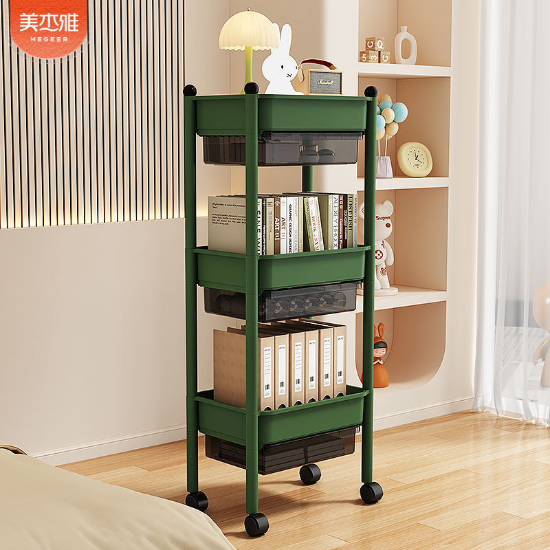 可移动置物架落地多层