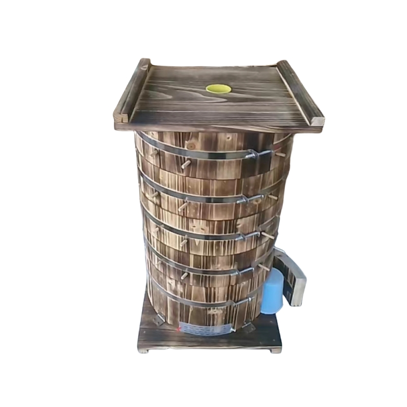 新碳化加厚杉木圆桶格子蜂箱蜂桶中蜂土养诱蜂养蜂箱圆形蜜蜂箱品