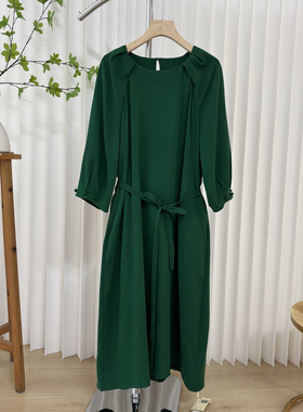 桑蚕丝  早秋新款高级气质款通勤百搭真丝连衣裙31B1/000496