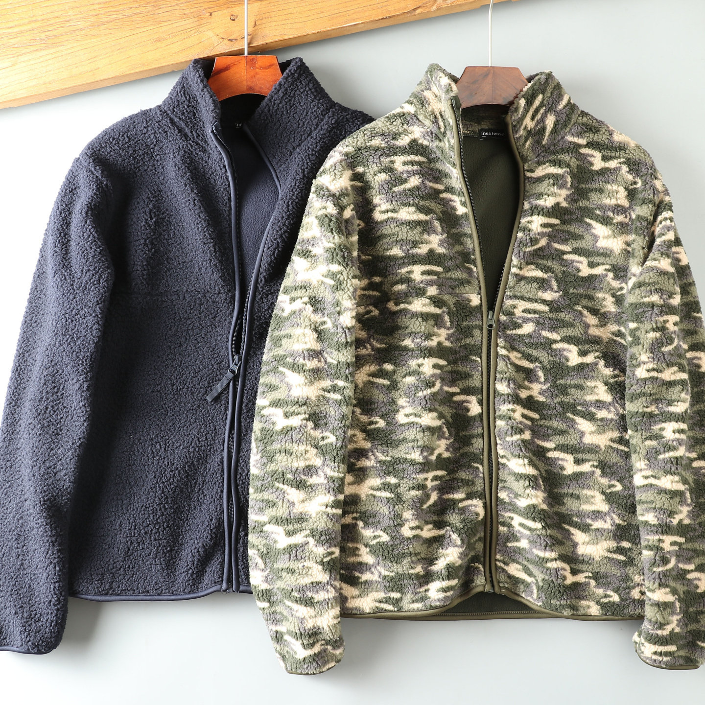 摇粒绒蓄热保暖休闲立领夹克外套