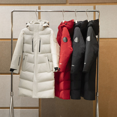 抗寒鹅绒过膝中长款羽绒服外套