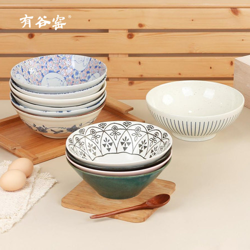 有谷窑日式陶瓷拉面碗20-21cm碗