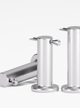 镀锌销轴平头带孔铁圆柱销T型定位销子GB882销钉 ML4M5M6M8M10-M3