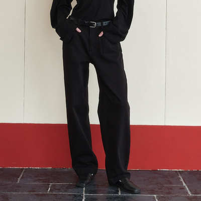 LAUGH OUT LOUD 中性低腰直筒牛仔长裤黑色百搭舒适 25秋冬新品