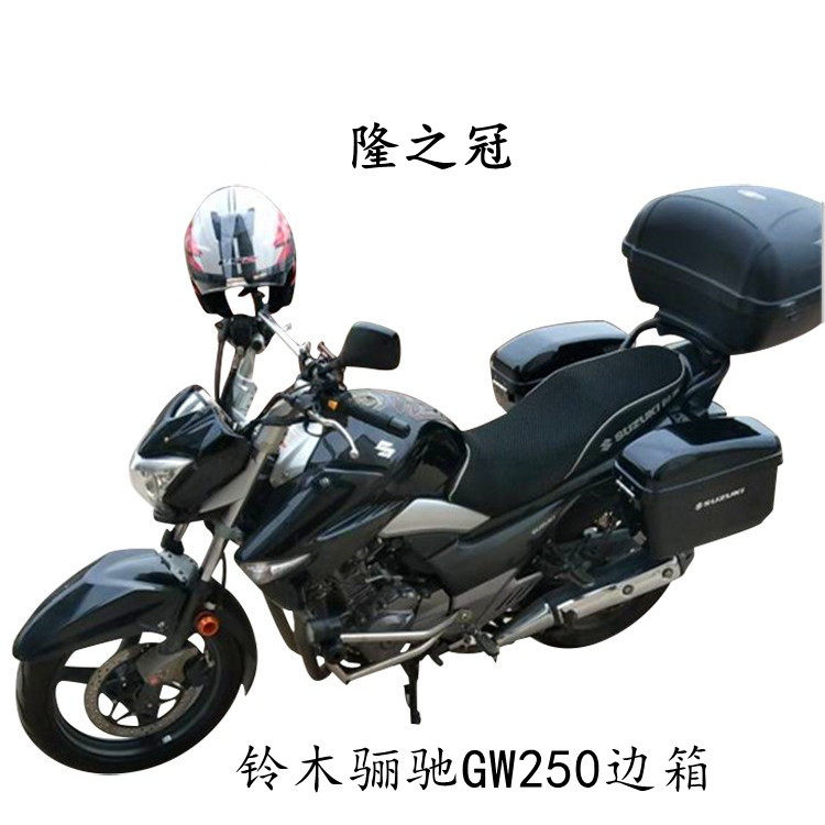 适用于gw摩托车边箱  极客飒后备尾箱    铃木骊驰250侧挂箱  配