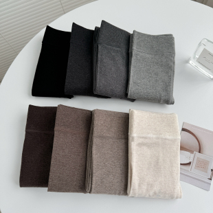 袜秋冬加绒日系平纹打底袜咖啡灰色 米图发热美腿连裤 金棉高弹