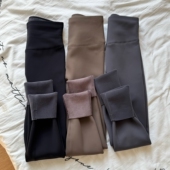 加绒鲨鱼裤 薄绒女打底裤 冬季 超高弹加厚绒 外穿灰咖色 神裤