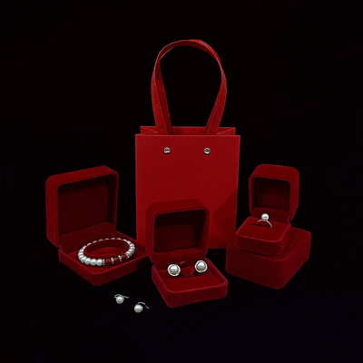 超耐看丝绒饰品收纳包装盒子求婚