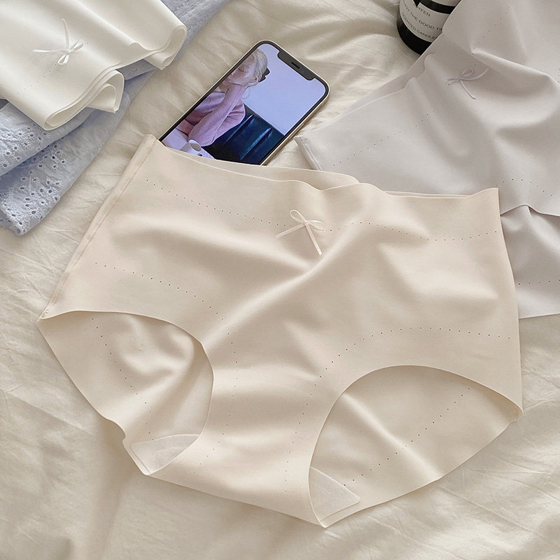 无痕内裤女士中腰高弹力冰丝