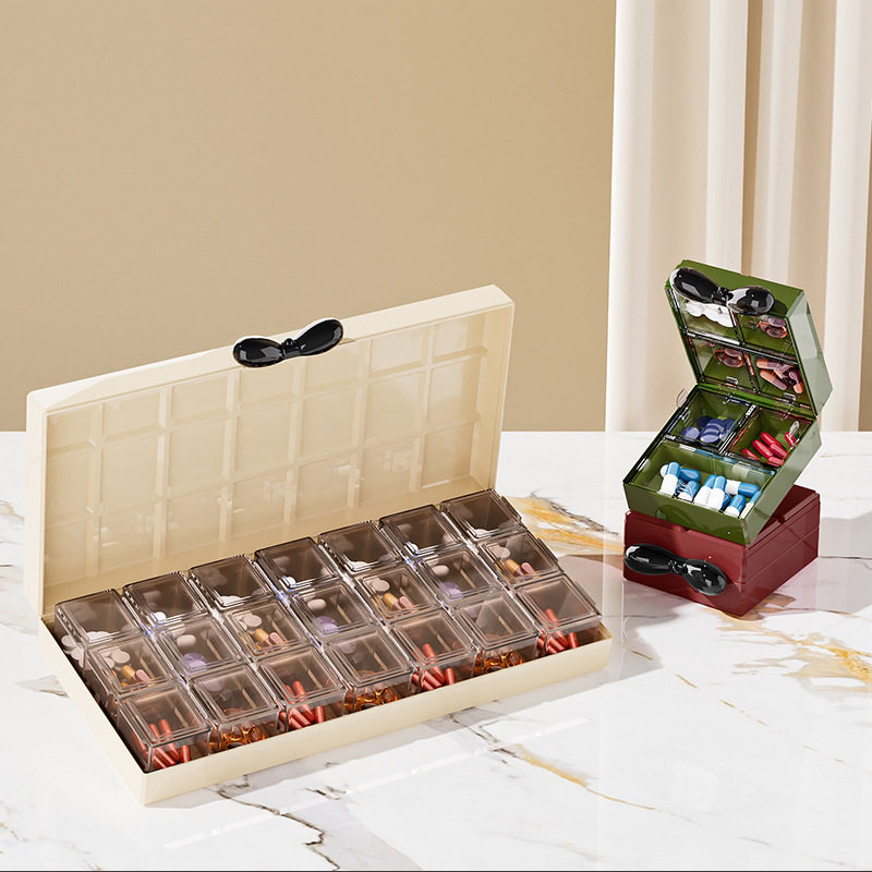 7-Day Pill Organizer Box Portable Mini Stylish Home Use