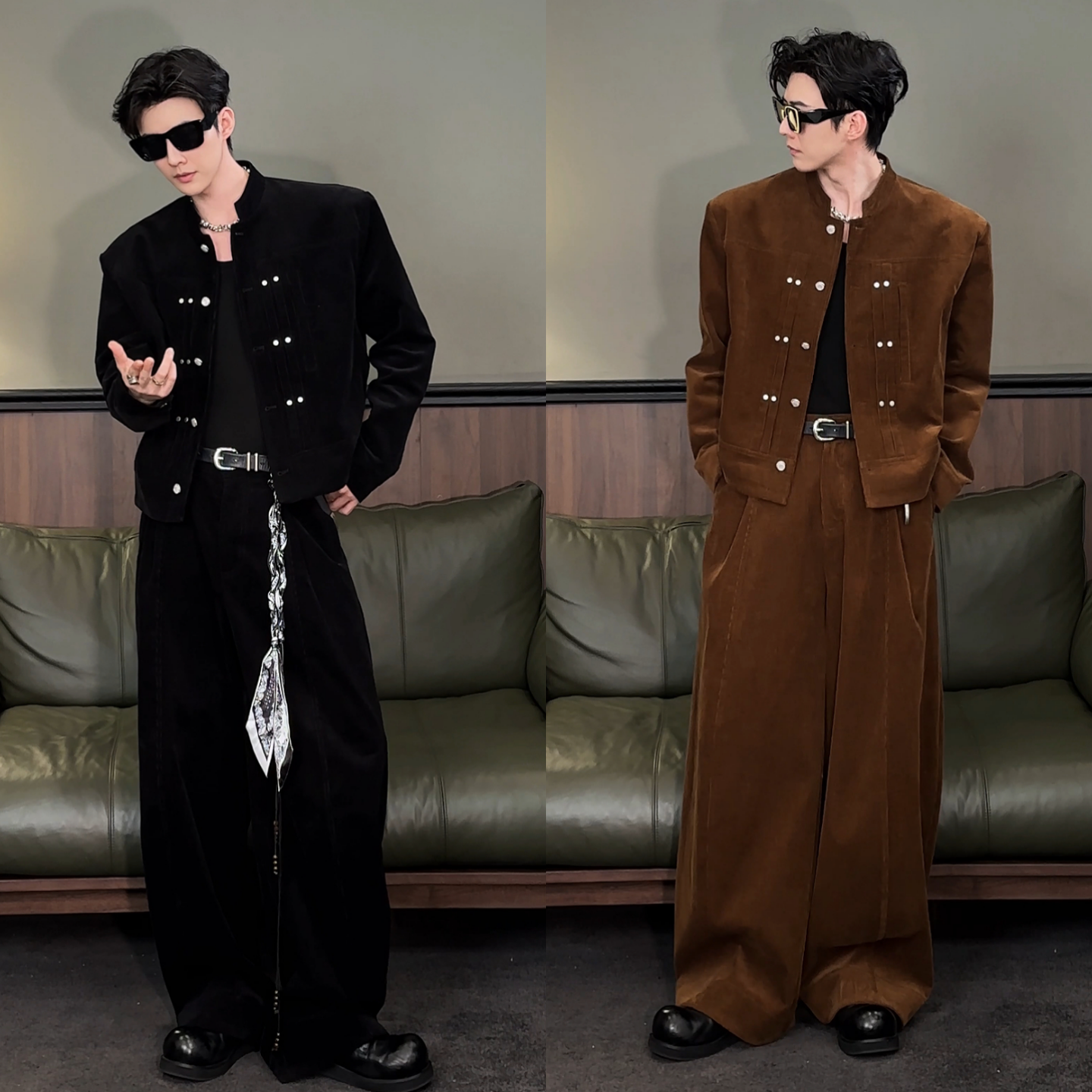 男士休闲轻奢时尚潮流套装