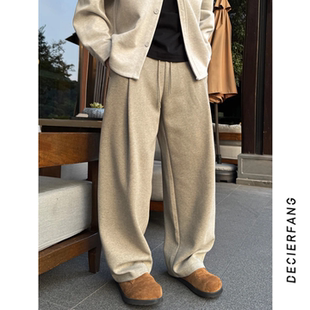 男款 男生灰色直筒运动裤 阔腿裤 长裤 百搭休闲裤 25早秋韩系潮牌卫裤