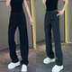 饰小众设计男女款 商务休闲裤 加厚直筒长裤 百搭舒适腰带装 冬季 新款
