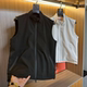 外搭潮牌户外纯色无袖 立领坎肩男装 上衣 品质拉链马甲男士 早秋新品
