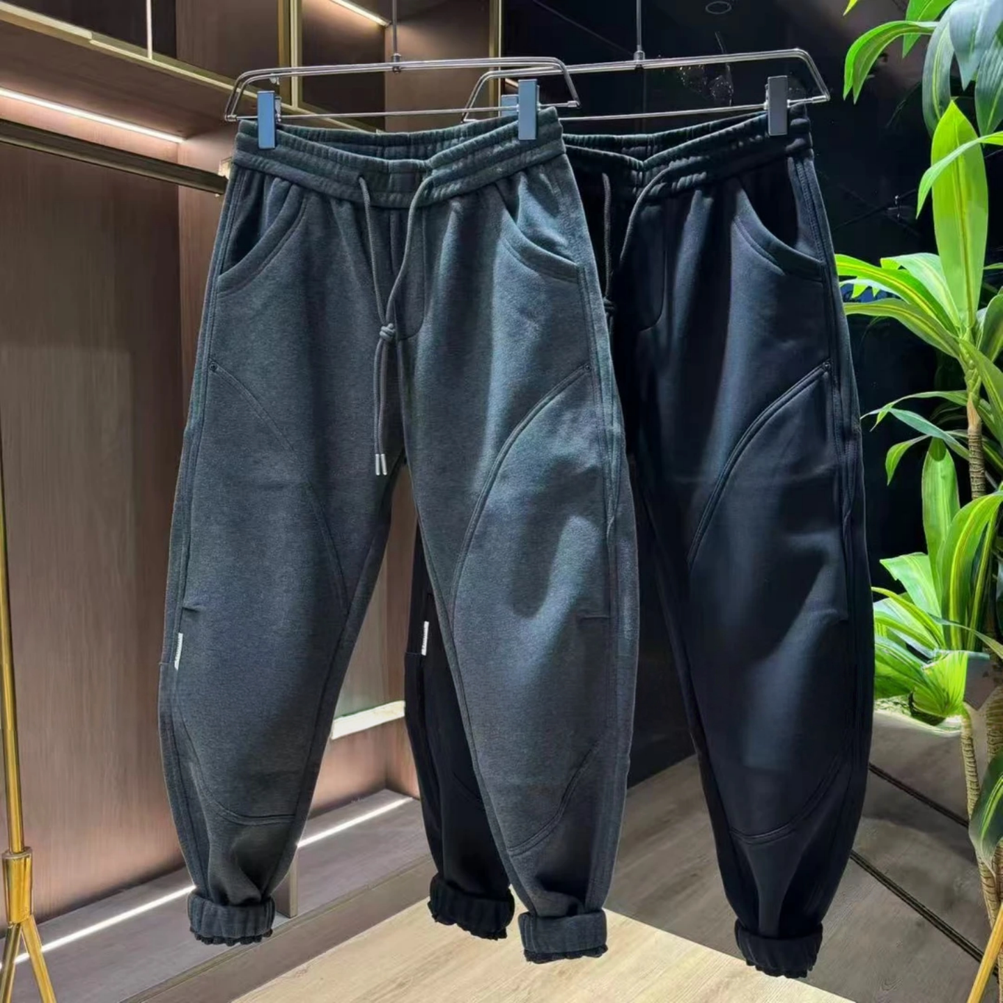 直播间同款冬季加厚休闲裤男士潮流百搭运动裤束脚裤保暖卫裤长裤