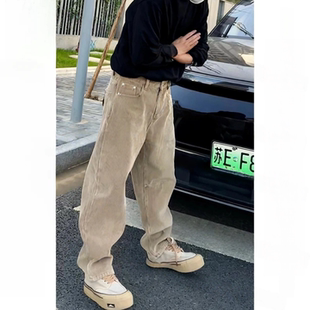 冬季 新款 加厚加绒直筒裤 美式 长裤 男士 保暖百搭时尚 潮 灯芯绒休闲裤