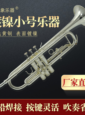 猛犸象小号乐器降B调黄铜镀镍初学专用演奏考级专业推荐ITR-500