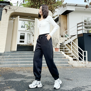 高腰休闲宽松直筒哈伦裤 香依雅园 200斤大码 新款 女69061 2025冬季