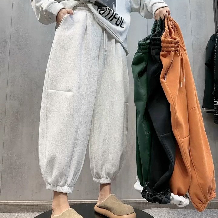 一条过冬加绒加厚灯笼卫裤哈伦裤