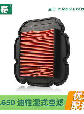 适用DL650 DL1000 KLV1000空气格过滤芯滤清器油性湿式空滤器配件