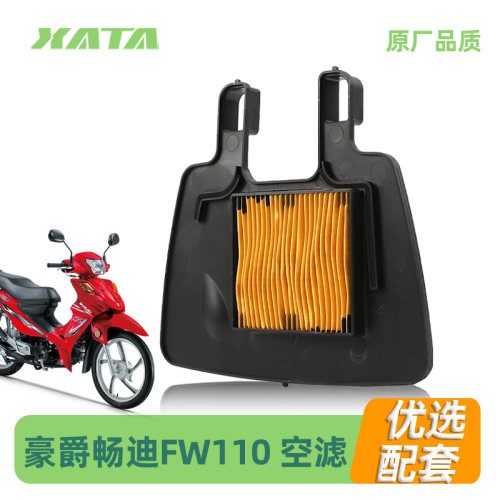适用豪爵弯梁摩托车畅迪FW110赛驰胜歌赛胜QS110空气过滤芯空滤器