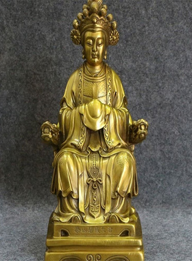 飞龙铜像泰山老碧霞元君母纯铜