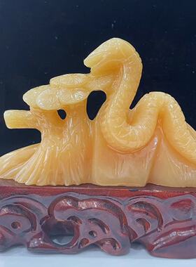 美玉轩阁玉保平安中式客厅蛇摆件
