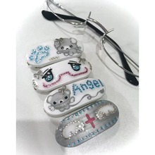 Coreland梦核感古早味亚比发卡二次元狗狗熊熊发夹漫画刘海夹边夹