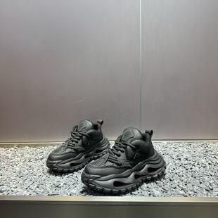 男 轻便舒适简约保暖皮面百搭潮流老爹鞋 2025秋冬新款 加绒厚底时尚