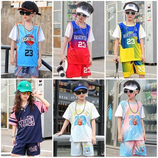 儿童短袖篮球服套装男童宝宝运动速干球衣小学生中大童夏装
