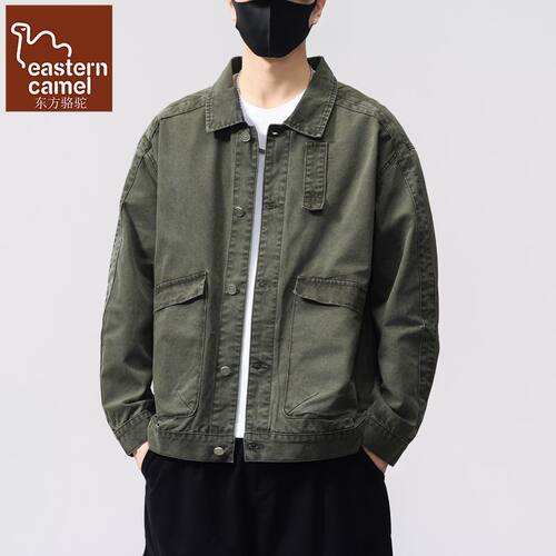 美式高级感复古工装外套男