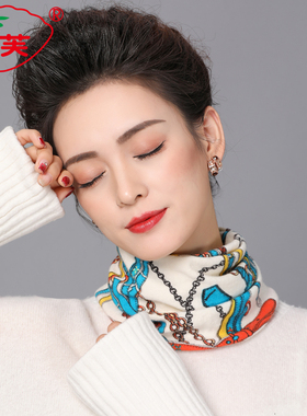 时尚印花围脖套头女款护颈假领子