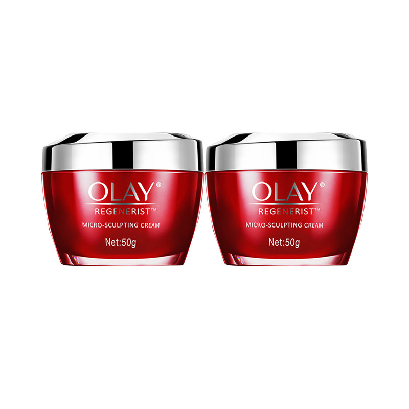 olay/玉兰油新生塑颜金纯面霜50g*2瓶大红瓶保湿霜滋润霜正品
