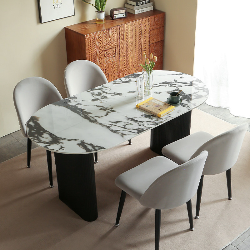 法式复古岩板餐桌现代简约黑色宝格丽餐桌椅轻奢法式奶油风吃饭桌,住宅家具,岩板餐桌,淘宝优惠券,粉丝福利购,淘宝优惠卷