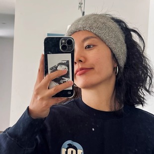 秋冬羊毛混纺针织毛线发带女百搭保暖运动头带显脸小护耳头套发箍