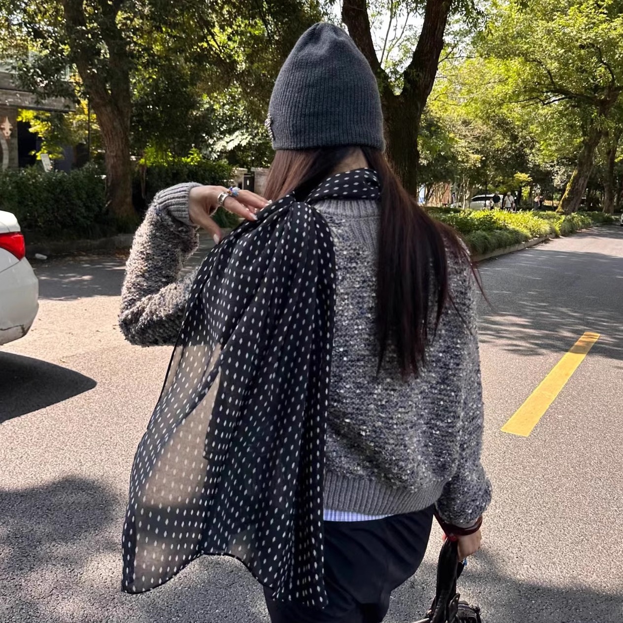 披肩古早亲肤豹纹波点围巾春秋