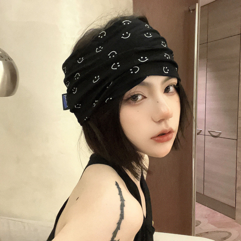 发箍头巾发带休闲笑脸外出时尚