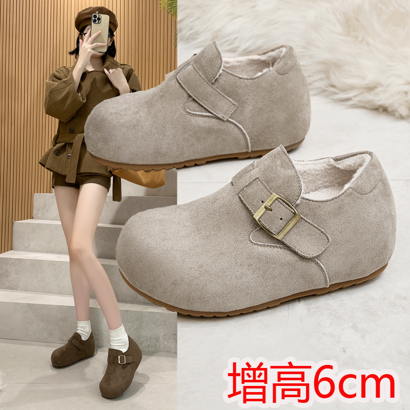 小土豆勃肯鞋女内增高小个子百搭