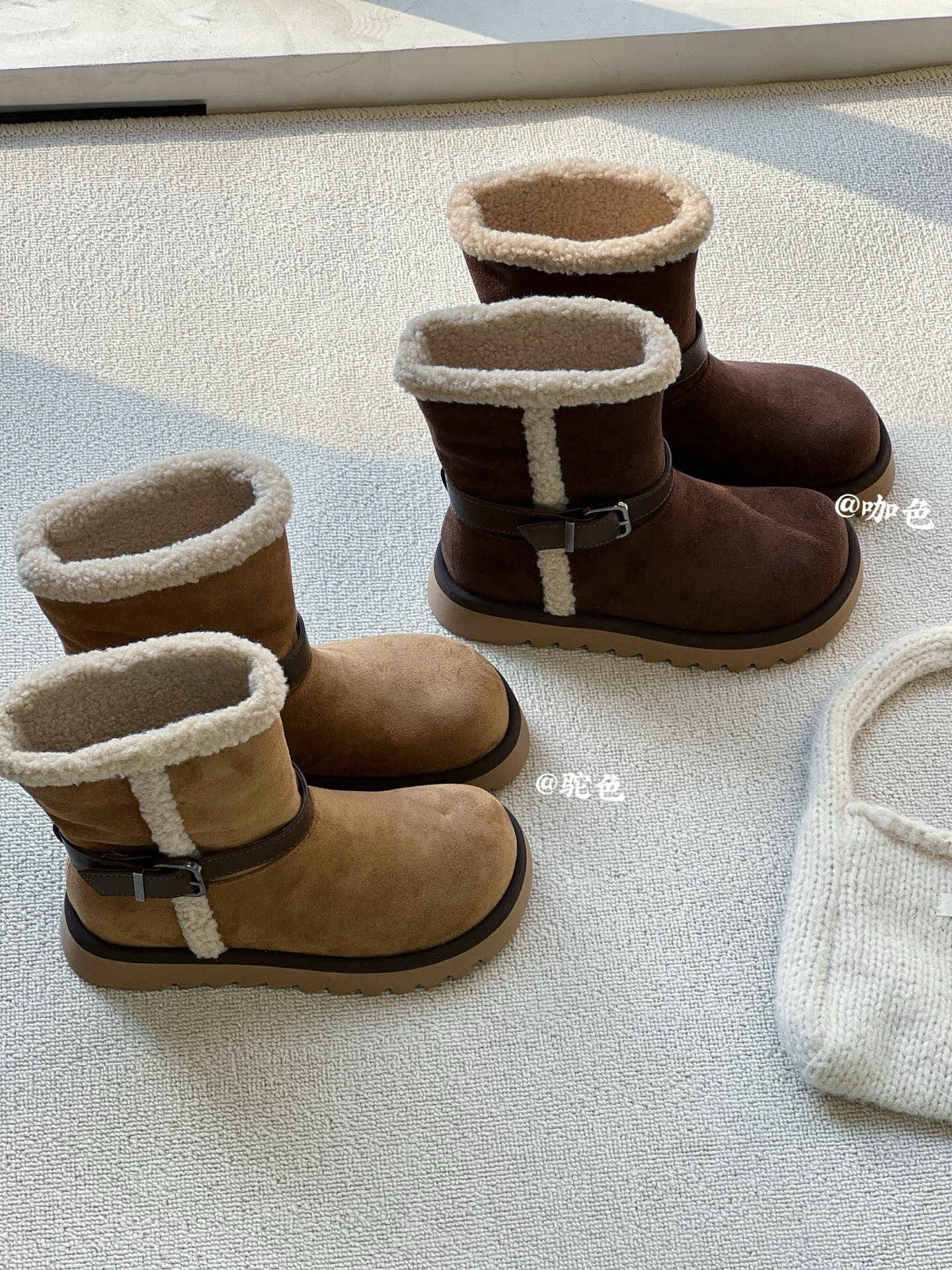 厚底雪地靴女2025冬新款加绒加厚保暖棉鞋百搭防滑套筒东北大棉鞋