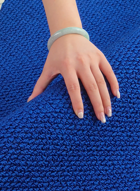 包豪斯蓝色飘窗垫主卧仿剑麻纯色阳台垫防猫抓榻榻米窗台垫可裁剪