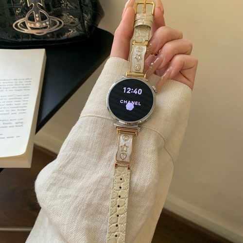 闪钻鳄鱼皮纹华为GT654表带18mm