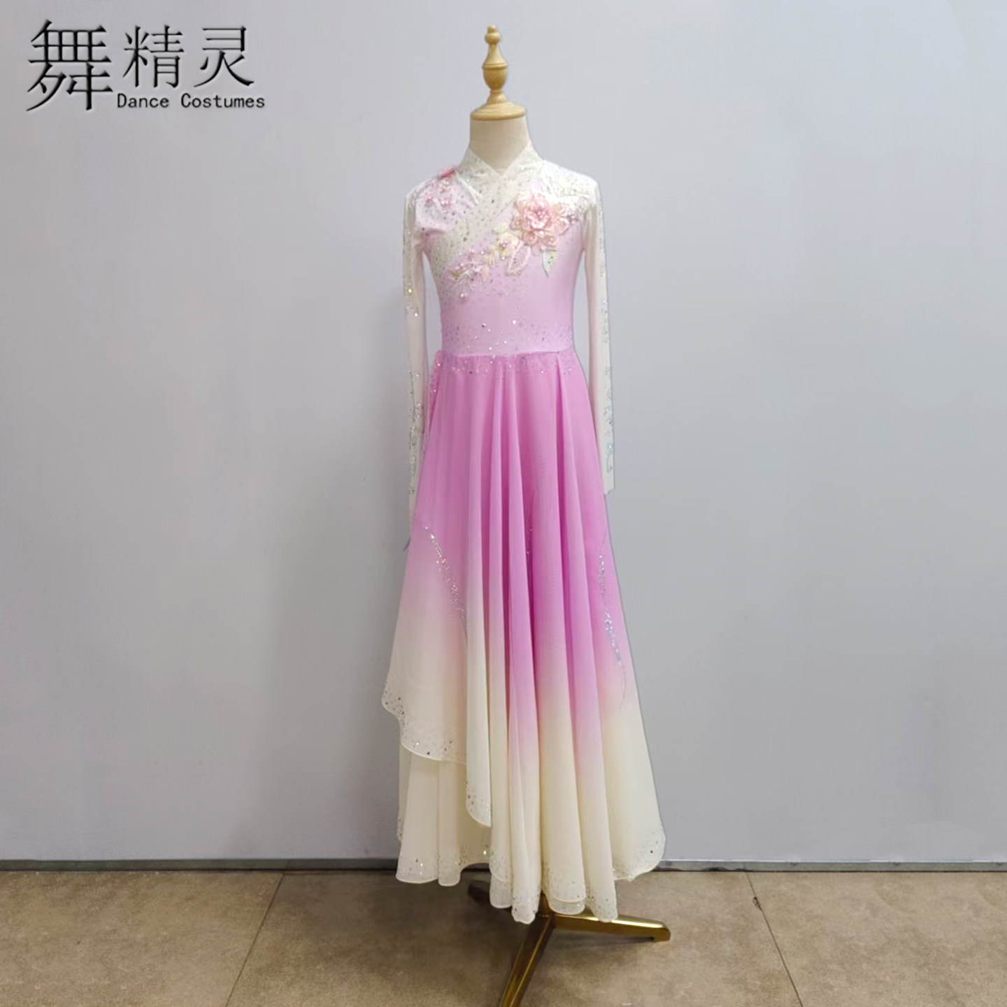 古典舞大摆裙演出服少儿独舞剧目表演和风蝶语舞蹈服扇子舞艺考服