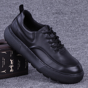 外贸男鞋真皮202春夏透气头层牛皮鞋软底运动跑步鞋男士休闲板鞋