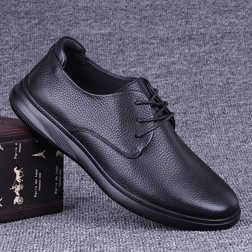 外贸休闲皮鞋男真皮春秋新款