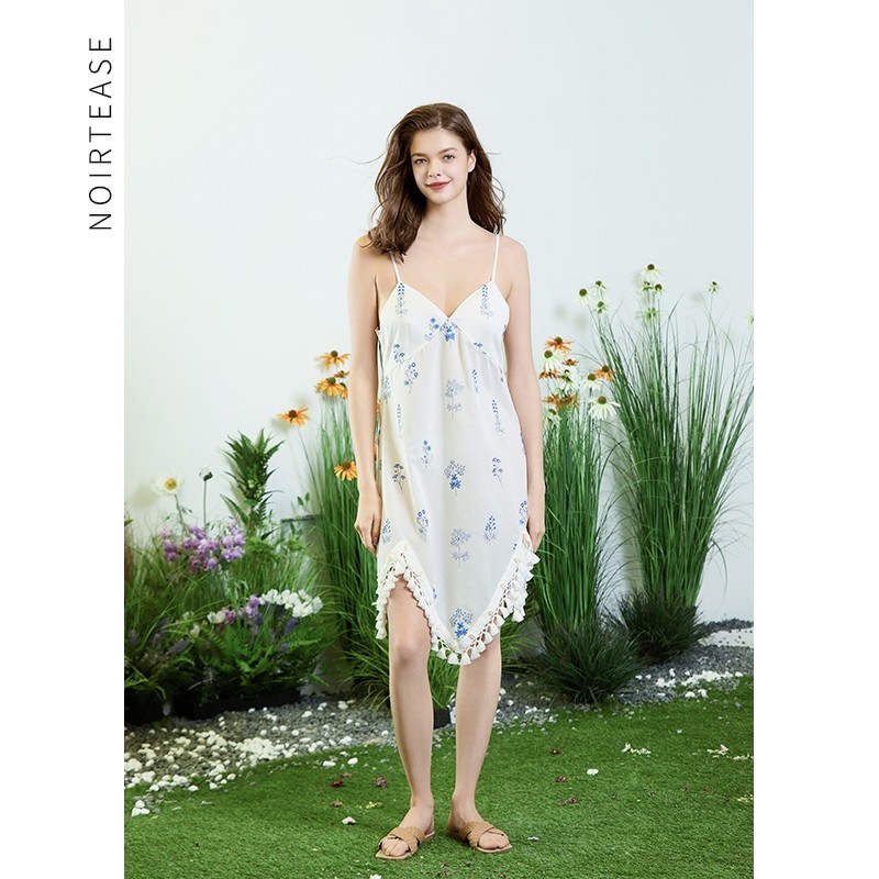 NoirTease2025年春夏新款纯棉睡裙女士性感薄款全棉舒适