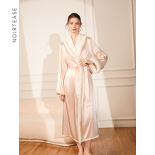 NoirTease秋冬加绒加厚睡衣睡袍女士冬季丝质毛绒浴袍轻奢家居服