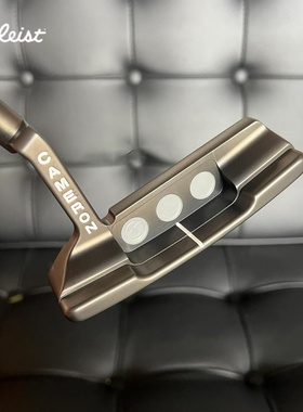 卡梅隆圈T高尔夫推杆SCOTTY CAMERON黑武士条推全皮握把带证书