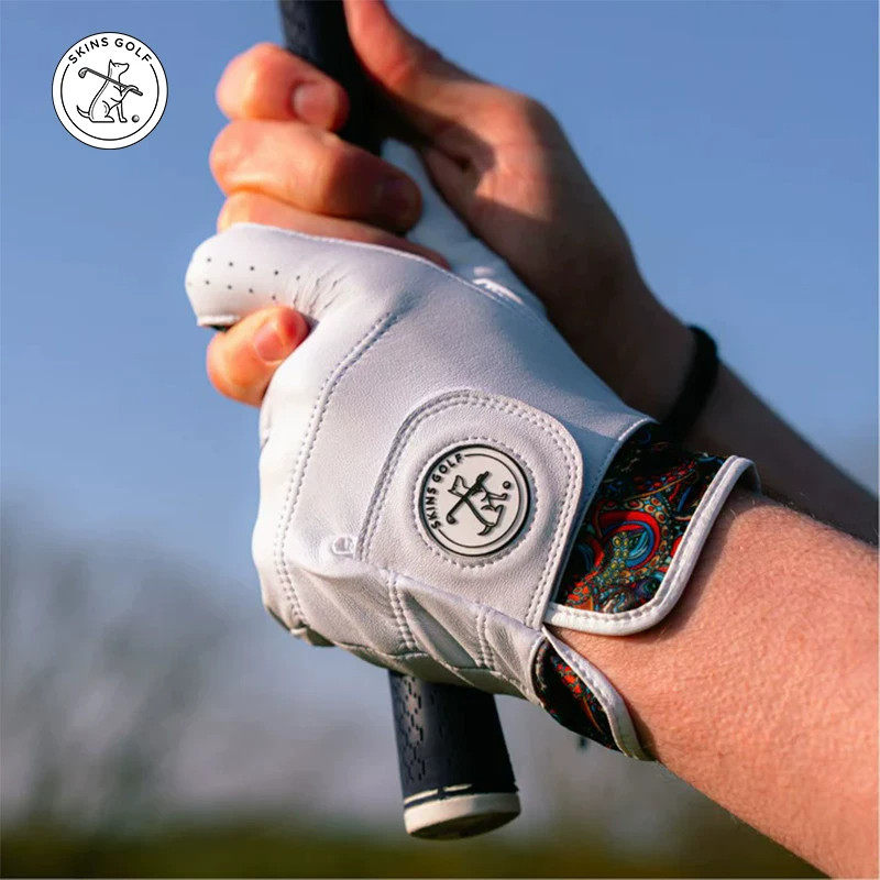 SKINSGOLF高尔夫球男士手套进口小羊皮真皮手套 透气防滑耐磨新款