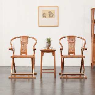 缅甸花梨木交椅头把中式老板椅迎宾实木主人椅大果紫檀圈椅三件套